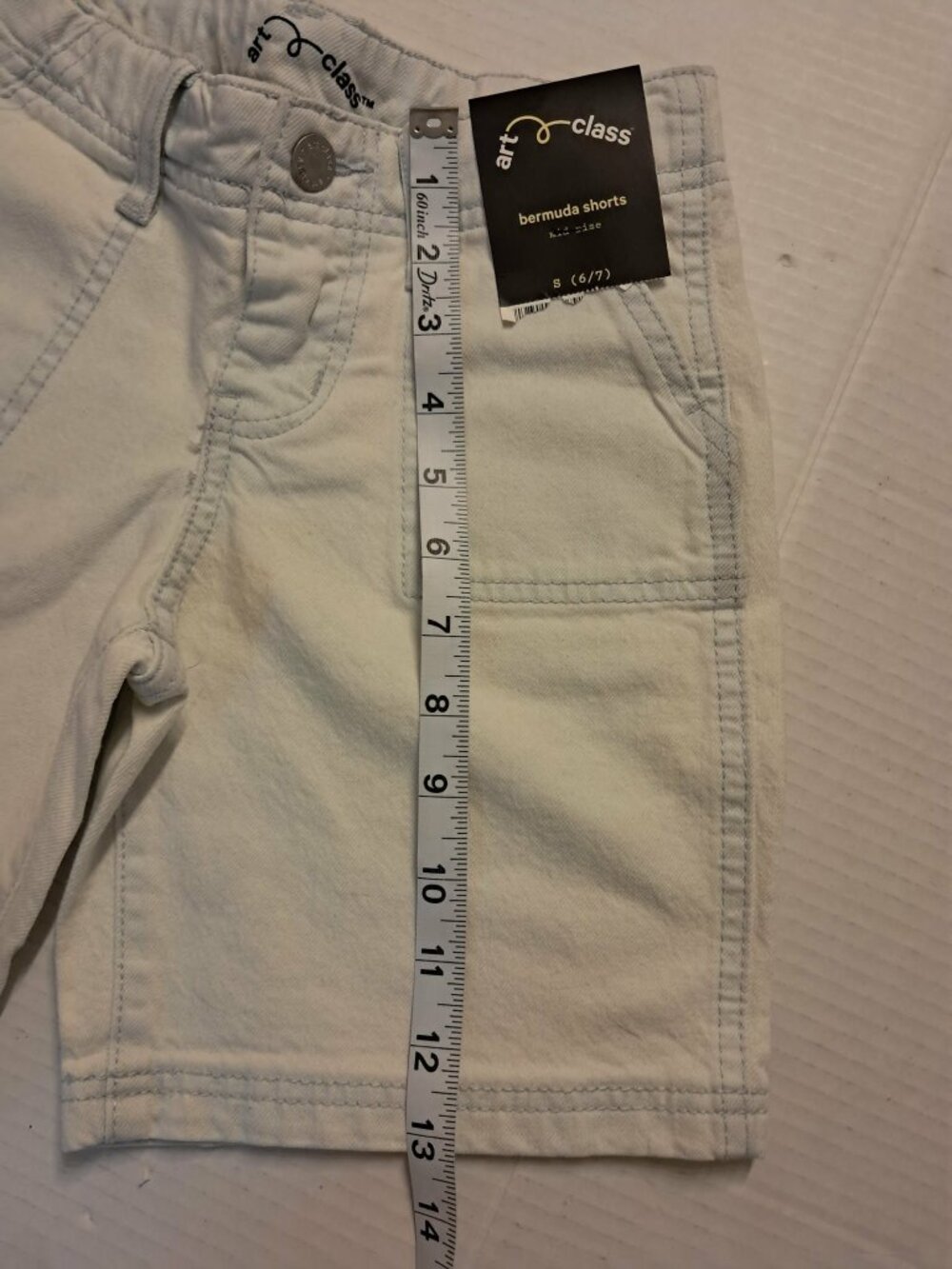 Art Class Girls Denim Shorts Light Wash Size 6/7 - Picture 8 of 8